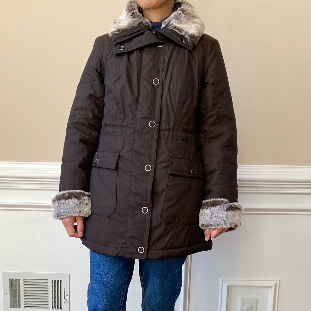 Faux Fur Trimmed Winter Coat